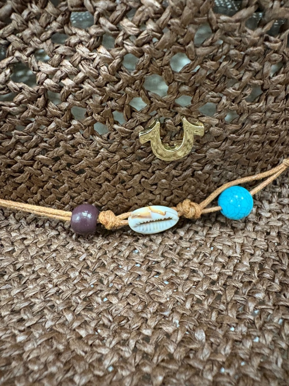 True Religion Brown Woven Western/Beach Straw Hat w/Adjustable Band - Picture 5 of 5